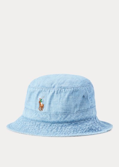 Pánské Klobouky Polo Ralph Lauren Chambray Bucket - 09481-WVIU